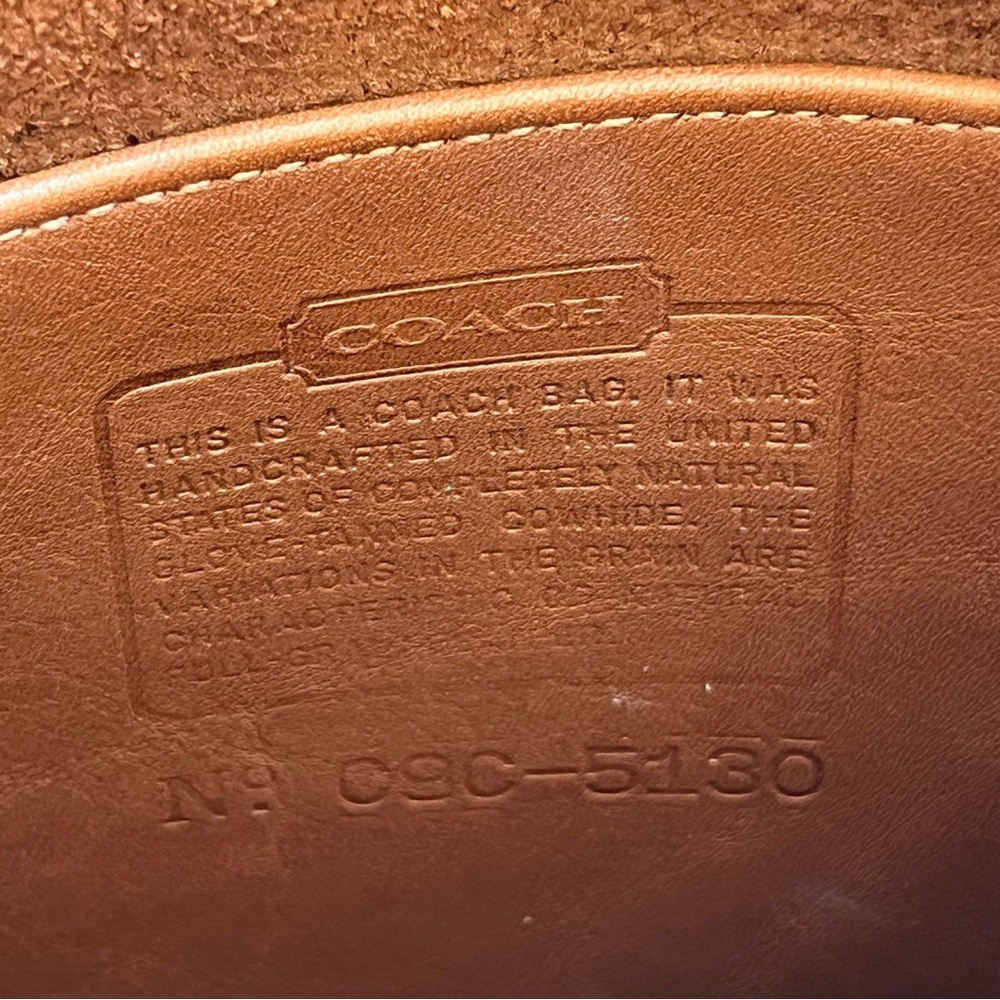 Coach Vintage Leather Crossbody Bag 5130 Tan 90s Y2K - Picture 11 of 17